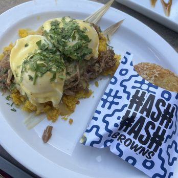 Hash Kitchen Arcadia - Cristina's Tamale Cakes Benedict - Breakfast & Brunch Near Me - Phoenix, Arizona