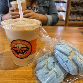 La Monarca Bakery & Cafe - Oatchata Latte and Father's Day conchas - Bakeries Near Me - Whittier, California