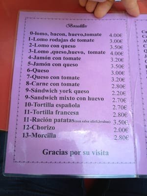 Menu photo 4 La Esquina De Socrates Granada, GR Menu photo 4 La Esquina De Socrates Granada, GR