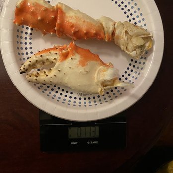 Crazy Crab - This is supposed to be one pound of king crab legs. I received 11.3 oz instead. $49.28 after tax. - Cajun/Creole Near Me - Streamwood, Illinois