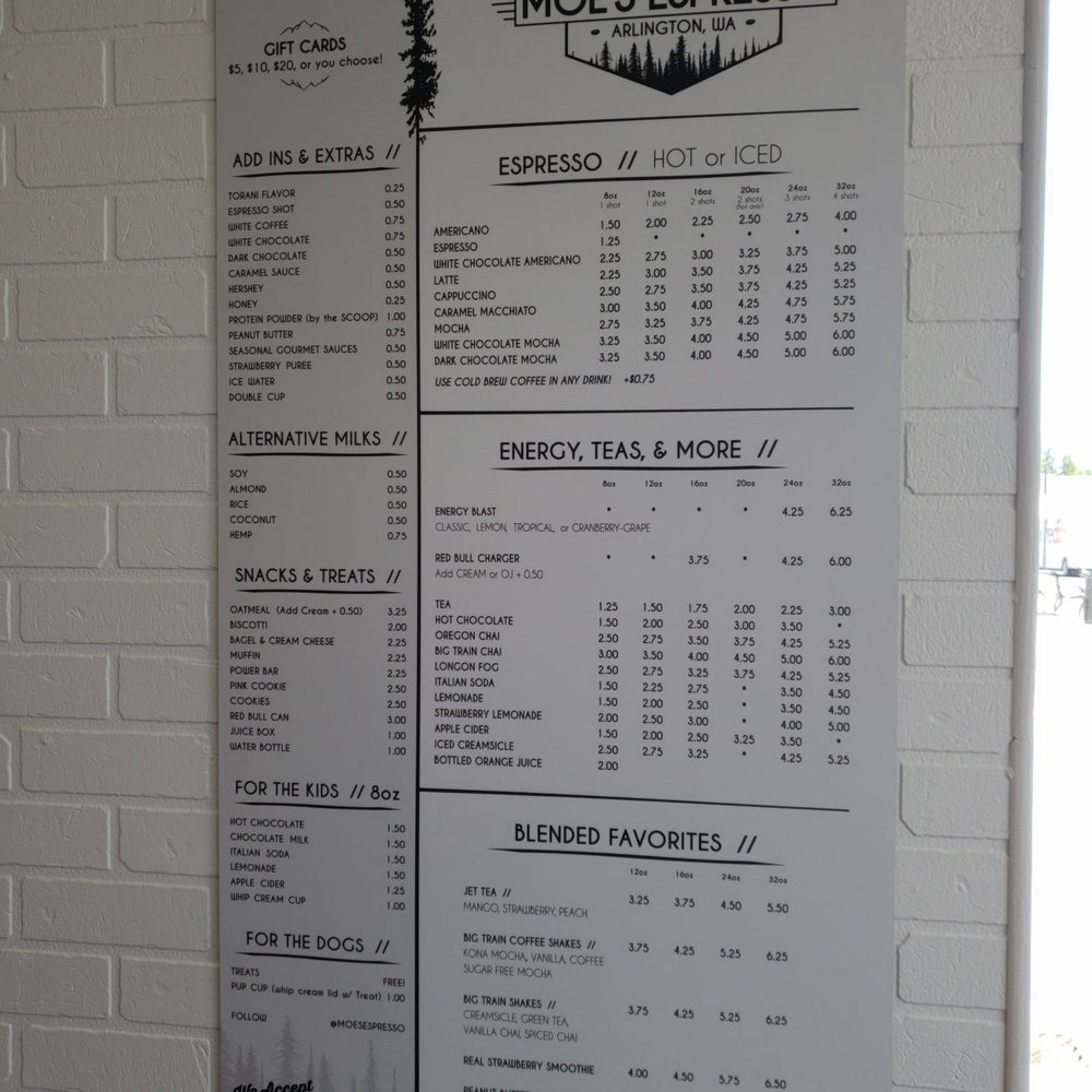 Moe's Coffee - Coffee & Tea Near Me - Arlington, Washington Moe's Coffee - Coffee & Tea Near Me - Arlington, Washington