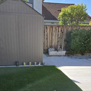 RL Landscape - They even lined up my animal friends nicely in front of my storage shed. LOL - Landscaping Near Me
