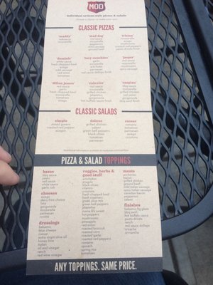 Menu photo 2 MOD Pizza Fayetteville, NC Menu photo 2 MOD Pizza Fayetteville, NC