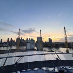 Up at the O2 - The view at the top of the O2 during sunset.