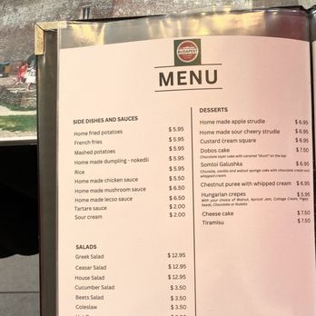 Budapest Restaurant - Menu, June 2025 - Hungarian Near Me - Toronto, Ontario