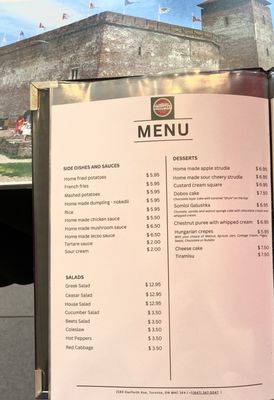 Menu photo 3 Budapest Restaurant Toronto, ON