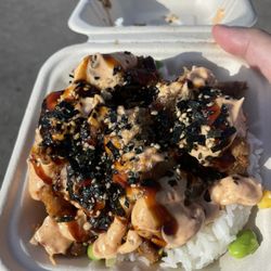 Minit Stop - Chicken cutlet bento hurricane sauce
