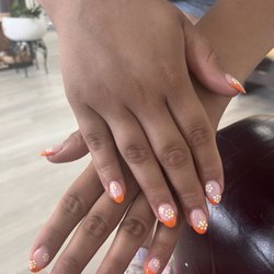 J Nails - My sisters nails (design and shape fixed by the design lady who is amazing!