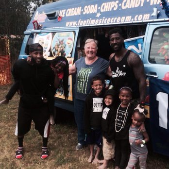 Fun Times Ice Cream - a group of people standing in front of a van - Ice Cream & Frozen Yogurt Near Me