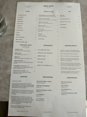Menu photo 3 Great White Melrose West Hollywood, CA Menu photo 3 Great White Melrose West Hollywood, CA