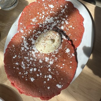The Jagged Fork - Side of Red Velvet Pancakes (DD) - Breakfast & Brunch Near Me - Ann Arbor, Michigan The Jagged Fork - Side of Red Velvet Pancakes (DD) - Breakfast & Brunch Near Me - Ann Arbor, Michigan