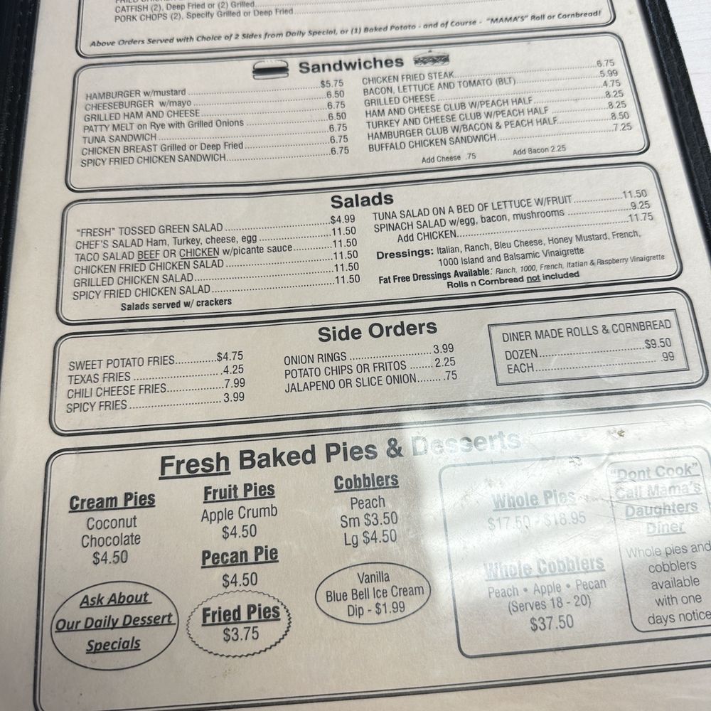 Mama's Daughters' Diner - Menu - Diners Near Me - Irving, Texas Mama's Daughters' Diner - Menu - Diners Near Me - Irving, Texas
