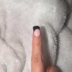 Trish Nails - The nail is crooked and she kept rushing like she was in a rush