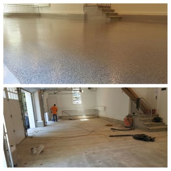 Epoxy Floor Now - Before and after garage epoxy coating - Flooring Near Me - Palisades, New Jersey
