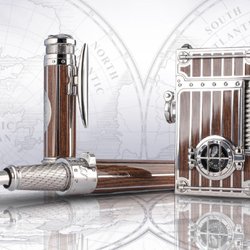 Tendances - ST-DUPONT , série limitée Seven seas .L'univers du voyage, de la mer, l'aventure...