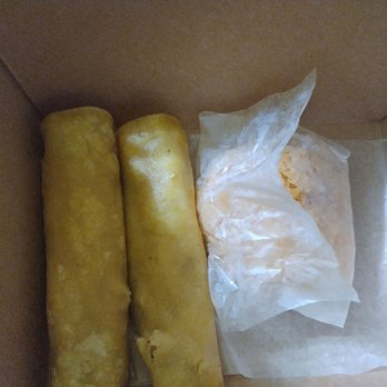 Knight Cap - A bit disappointed with my takeout for Grandma. They are more like taquitos than enchiladas... Small portion for $$$ - New Mexican Cuisine Near Me - Monrovia, California