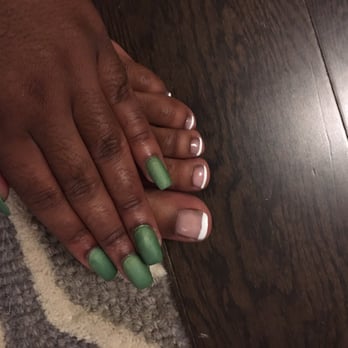 AA Nails Spa - Crappy looking french pedicure. - Day Spas Near Me - New York, New York