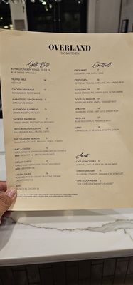 Menu photo 2 Overland Tap and Kitchen Rohnert Park, CA Menu photo 2 Overland Tap and Kitchen Rohnert Park, CA