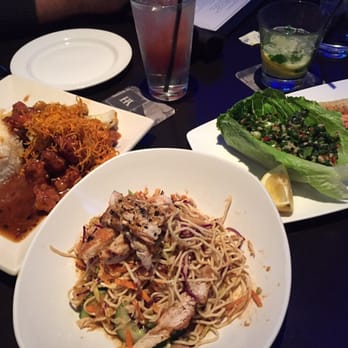 Yard House - My friend had the Orange peeled chicken with rice, I had the Thai noodle chicken salad ( needed more lettuce/veggies ) - New American Near Me - Springfield, Virginia Yard House - My friend had the Orange peeled chicken with rice, I had the Thai noodle chicken salad ( needed more lettuce/veggies ) - New American Near Me - Springfield, Virginia