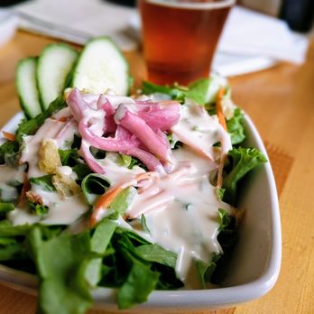 The Quarter Barrel - House salad with the best blue cheese dressing I've had in years. - Pizza Near Me - Cedar Rapids, Iowa The Quarter Barrel - House salad with the best blue cheese dressing I've had in years. - Pizza Near Me - Cedar Rapids, Iowa