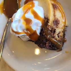 Mario's Mexican Restaurant - Impossible cake with flan and Carmel sauce