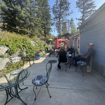 Woods Bay Wine - Back patio - Wine Bars Near Me - Bigfork, Montana