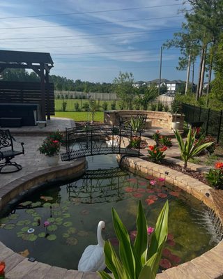 Koi Ponds - Family owned and operated since 2008, We focus our attention and expertise designing and creating tranquil outdoor spaces with koi ponds water gardens, waterfalls, decorative fountainscapes while maximizing views and sounds, and enhancing visual and audible privacy where you choose to sit back and relax. Let us make your dreams a reality! State License Number: CBC1250065 Koi Ponds - Family owned and operated since 2008, We focus our attention and expertise designing and creating tranquil outdoor spaces with koi ponds water gardens, waterfalls, decorative fountainscapes while maximizing views and sounds, and enhancing visual and audible privacy where you choose to sit back and relax. Let us make your dreams a reality! State License Number: CBC1250065