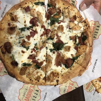 Uncle Maddio's Pizza - BBQ chicken, bacon, goat cheese - Pizza Near Me - Murfreesboro, Tennessee Uncle Maddio's Pizza - BBQ chicken, bacon, goat cheese - Pizza Near Me - Murfreesboro, Tennessee