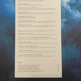 Vernick Fish - Cocktail menu - Seafood Near Me - Philadelphia, Pennsylvania