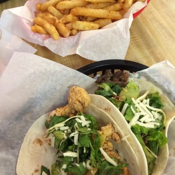 Hankook Taqueria - Crispy chicken tacos with sesame fries! - Mexican Near Me - Atlanta, Georgia Hankook Taqueria - Crispy chicken tacos with sesame fries! - Mexican Near Me - Atlanta, Georgia