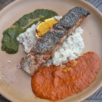 Flying Pig Pub & Kitchen - Seared Salmon - Pubs Near Me - Oceanside, California Flying Pig Pub & Kitchen - Seared Salmon - Pubs Near Me - Oceanside, California