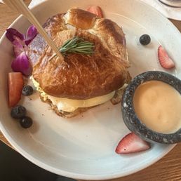 Egg and cheese croissant