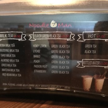 Noodle Man - drink menu (as of 11/26/17) - Noodles Near Me - Happy Valley, Oregon Noodle Man - drink menu (as of 11/26/17) - Noodles Near Me - Happy Valley, Oregon