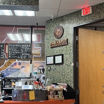 The Spin Coffee and Vinyl - Sign - Coffee & Tea Near Me - Dallas, Texas