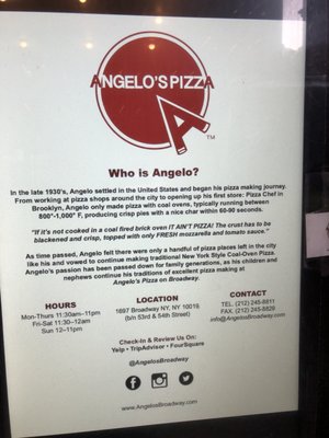 Menu photo 7 Angelo's Pizza New York, NY