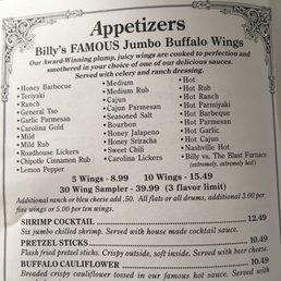 Wing options