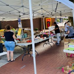 Downtown Rutherford Farmers Market - Market set up under tent
