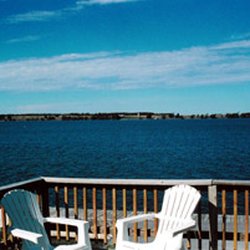Angel Rock Waterfront Cottages & Vacation Homes - View of the river taken on the deck of cottage #2