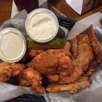 Spanky's Beachside - Oh yeah....chicken fingers and spuds! - Seafood Near Me - Tybee Island, Georgia