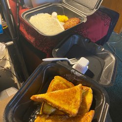 Bill's Place Restaurant - French toast special with sausage and eggs with cheese. I ordered the grits on the side.