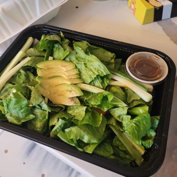 Yuzu Sushi - $15 for a cup of romaine tops, some chunks of carrot, and slices of avocado and cucumber. - Sushi Bars Near Me - Fenwick Island, Delaware