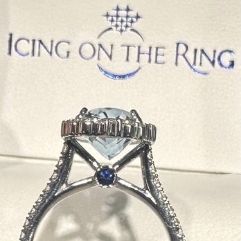 Icing On The Ring - "Hidden sapphire" under the main gem - Jewelry Near Me - Los Angeles, California Icing On The Ring - "Hidden sapphire" under the main gem - Jewelry Near Me - Los Angeles, California