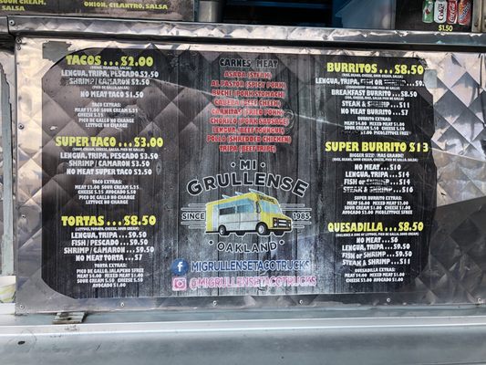 Menu photo 5 Mi Grullense Taco Wagon Oakland, CA