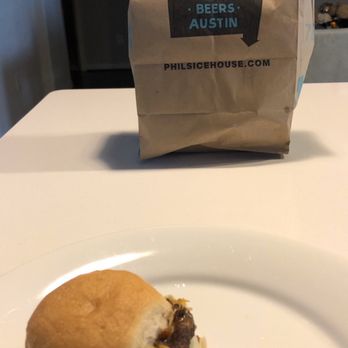 Phil's Icehouse - Rosedale (cheddar mesquite burger, onions, pickles, cheddar cheese, & BBQ sauce) - Burgers Near Me - Austin, Texas Phil's Icehouse - Rosedale (cheddar mesquite burger, onions, pickles, cheddar cheese, & BBQ sauce) - Burgers Near Me - Austin, Texas