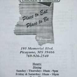 Logan's Famous Chicken & Tenders - Menu front