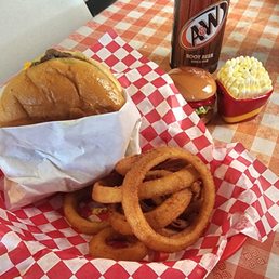 #2 with cheese and yummy onion rings #2 with cheese and yummy onion rings
