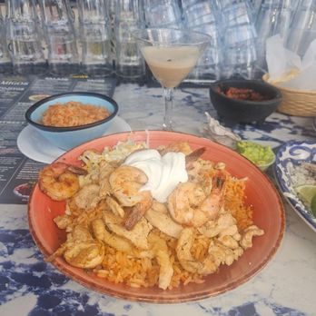 Amigos Mexican Grill - Shrimp and Chicken Bowl look at my espresso martini it wasn't a full glass. I wonder why ?? - Mexican Near Me - Laurel, Maryland Amigos Mexican Grill - Shrimp and Chicken Bowl look at my espresso martini it wasn't a full glass. I wonder why ?? - Mexican Near Me - Laurel, Maryland