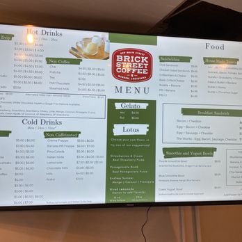 Brick Street Coffee - Menu - Coffee & Tea Near Me - Minden, Louisiana