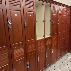 LA Fitness - Completely removed or missing men's locker room locker doors.