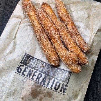 Food Nation Generation - Hot churros served with thick chocolate sauce! - Food Trucks Near Me - Melville, New York Food Nation Generation - Hot churros served with thick chocolate sauce! - Food Trucks Near Me - Melville, New York